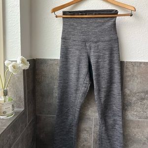 Lululemon Align Super High Rise Crop Leggings | sz 4 | Heathered Black